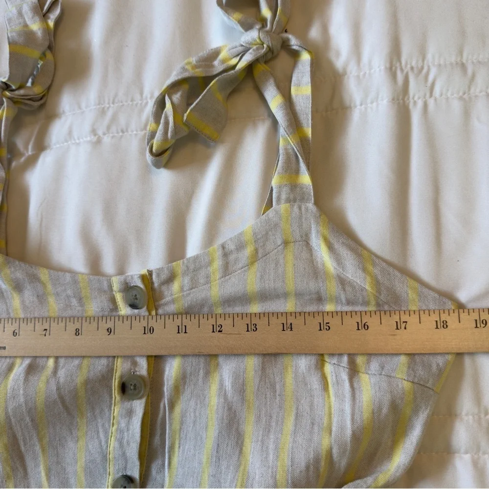Loft Beach Linen Wide Leg Cropped Jumpsuit Beige
Yellow Boho Minimalist Sz L - Picture 12 of 16